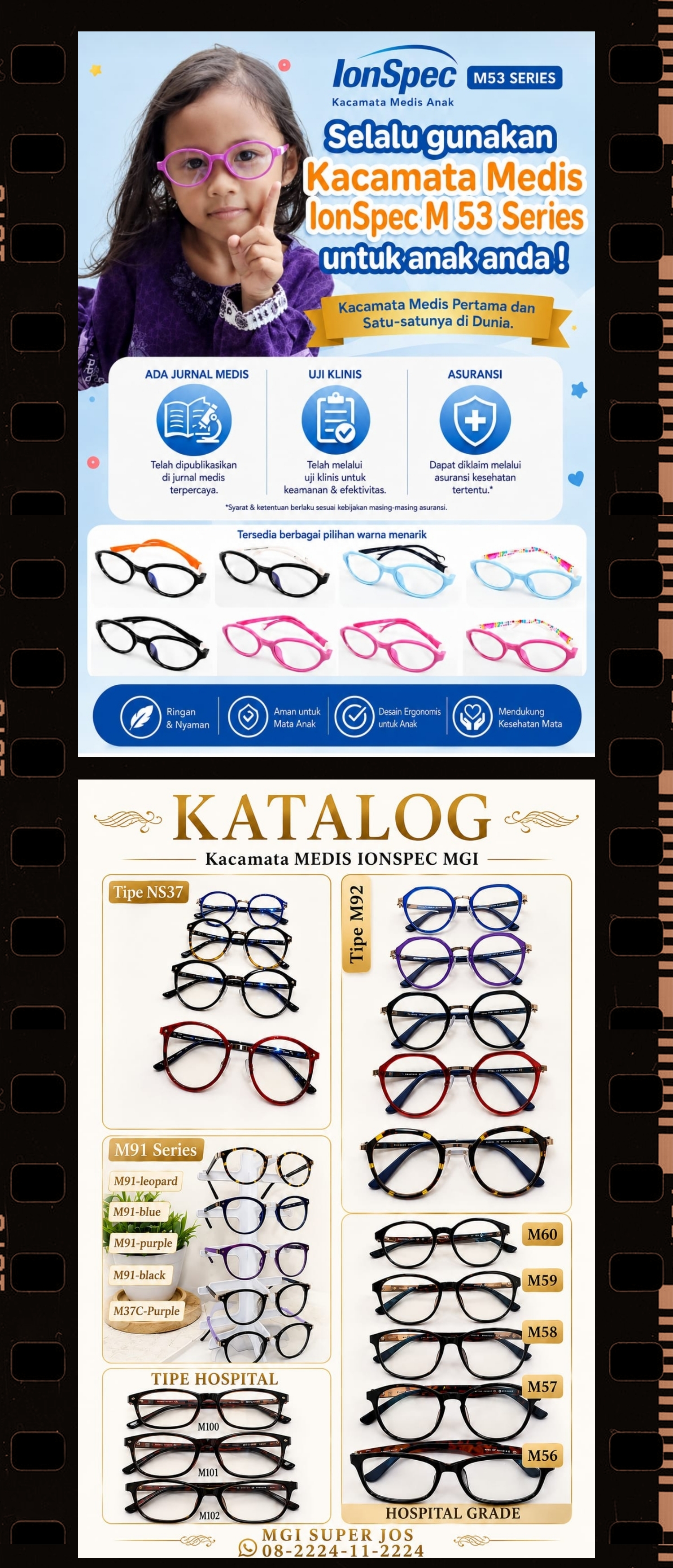 Kacamata medis MGI ionspec+nanospec